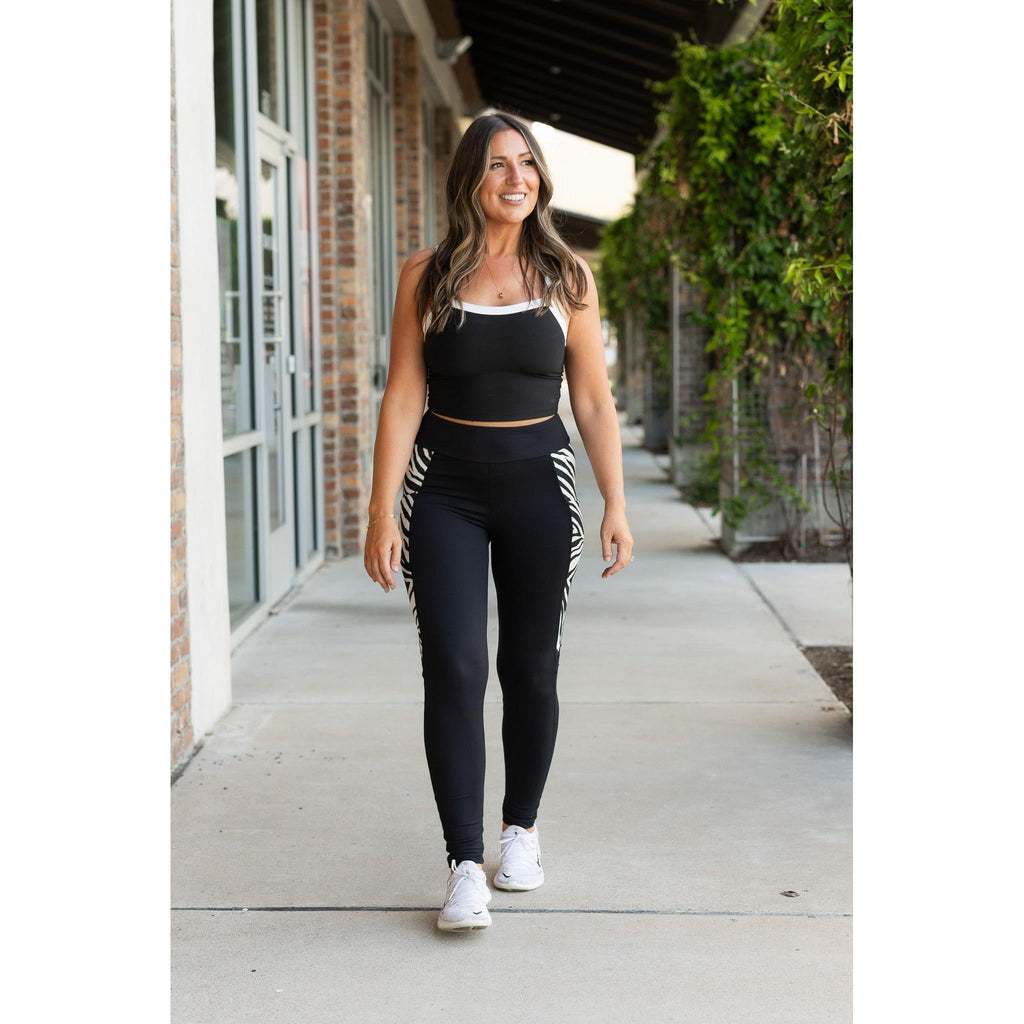 Zola - Zebra Print Panel Leggings