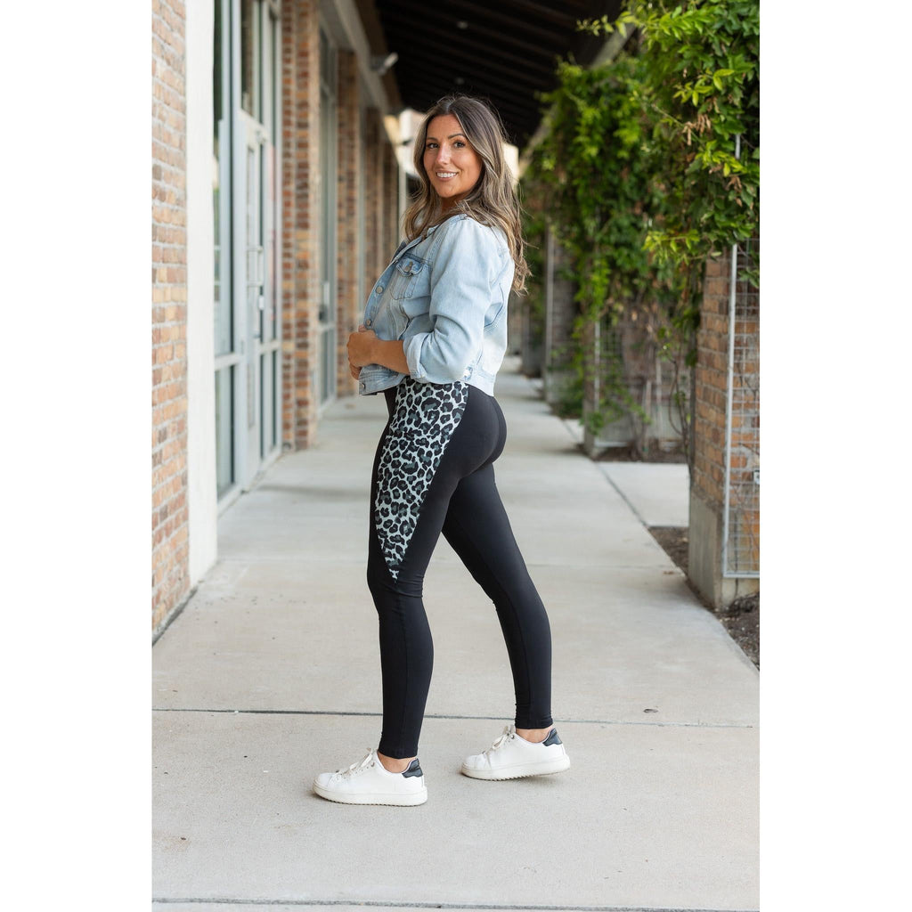 Sabrina - Snow Leopard Panel Leggings