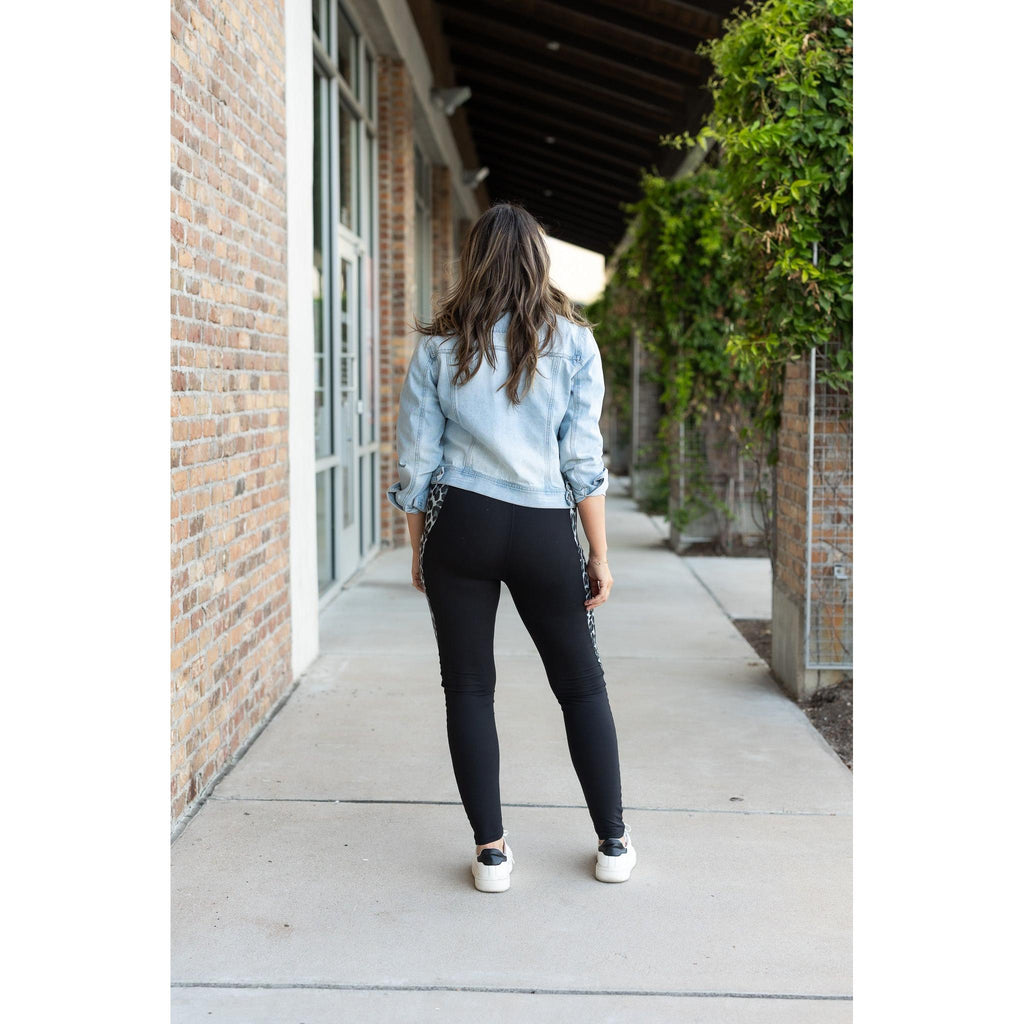 Sabrina - Snow Leopard Panel Leggings
