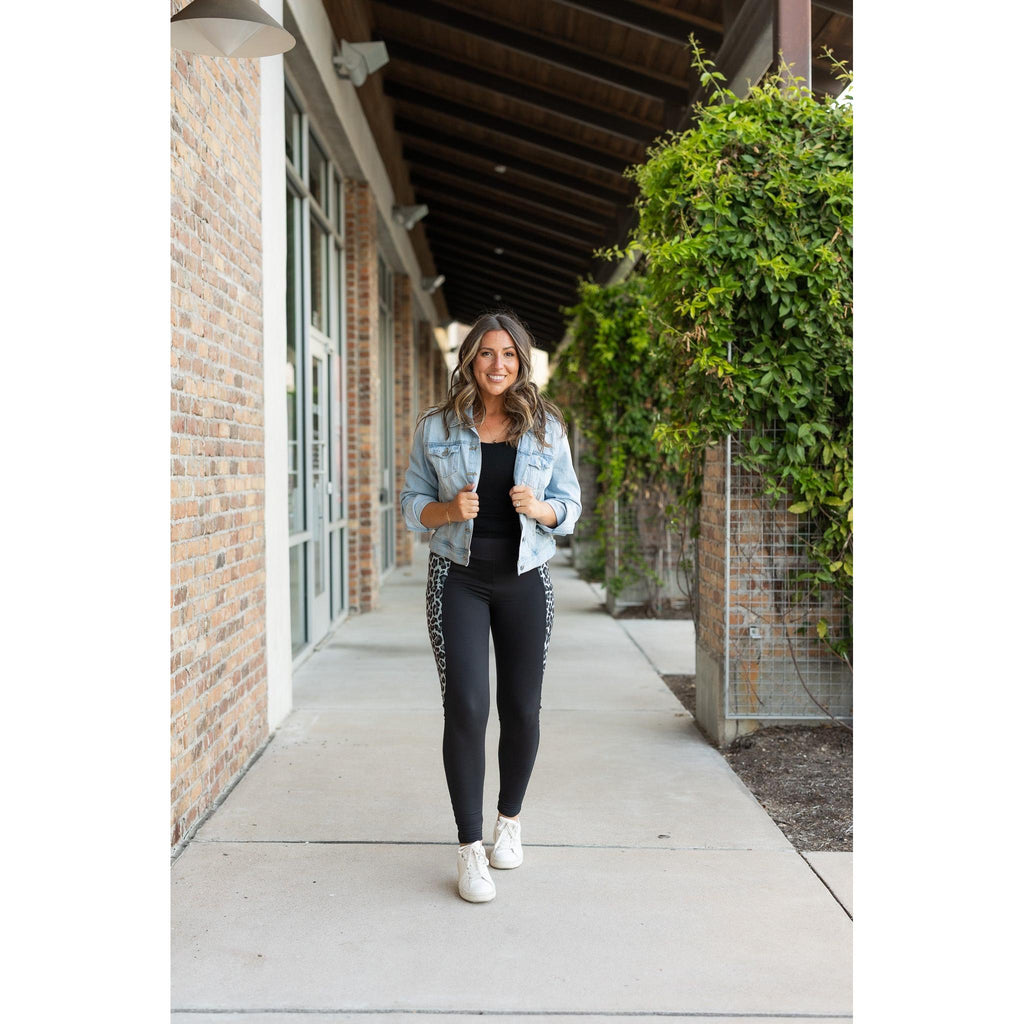 Sabrina - Snow Leopard Panel Leggings