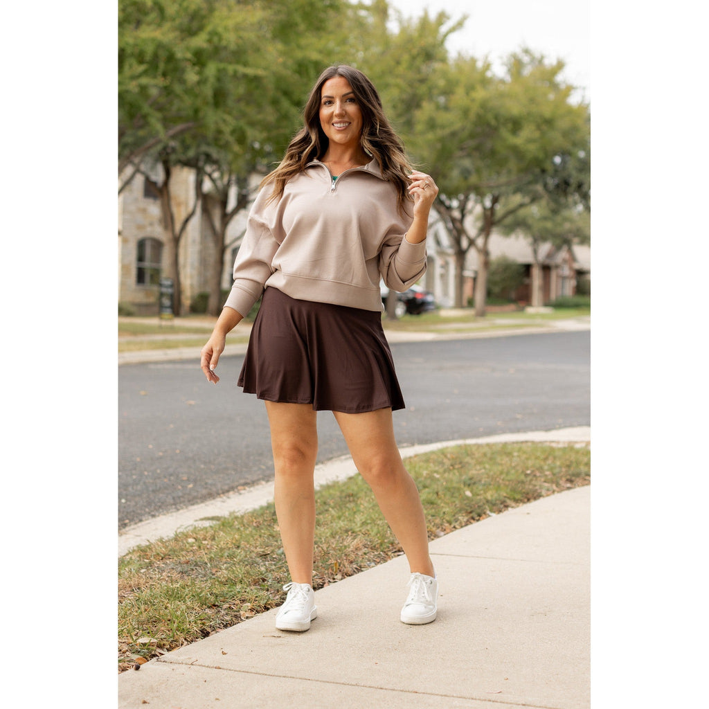 Britt - Brown Skort