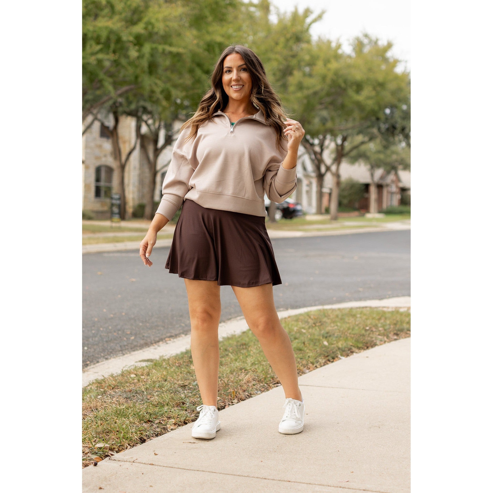 Britt - Brown Skort
