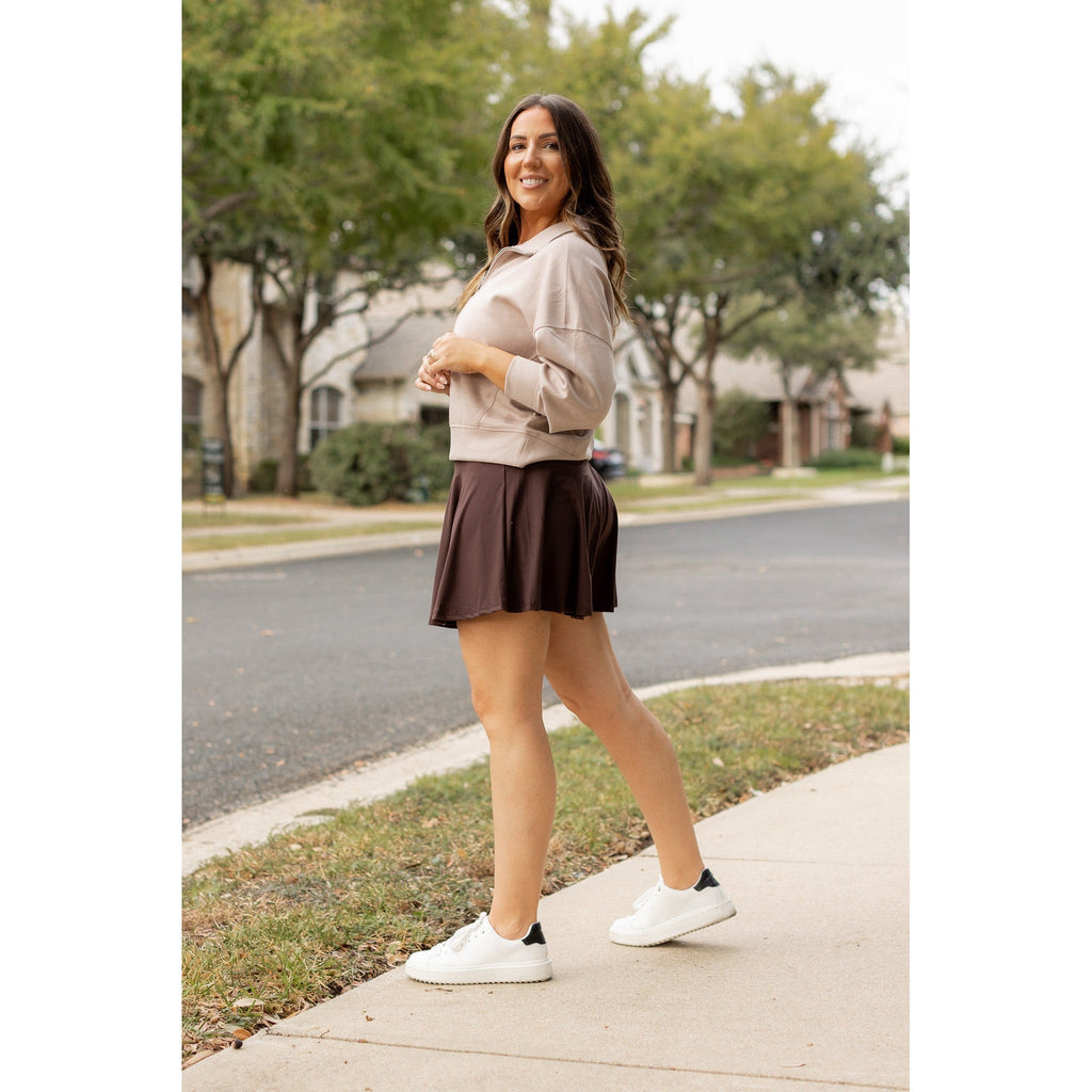 Britt - Brown Skort