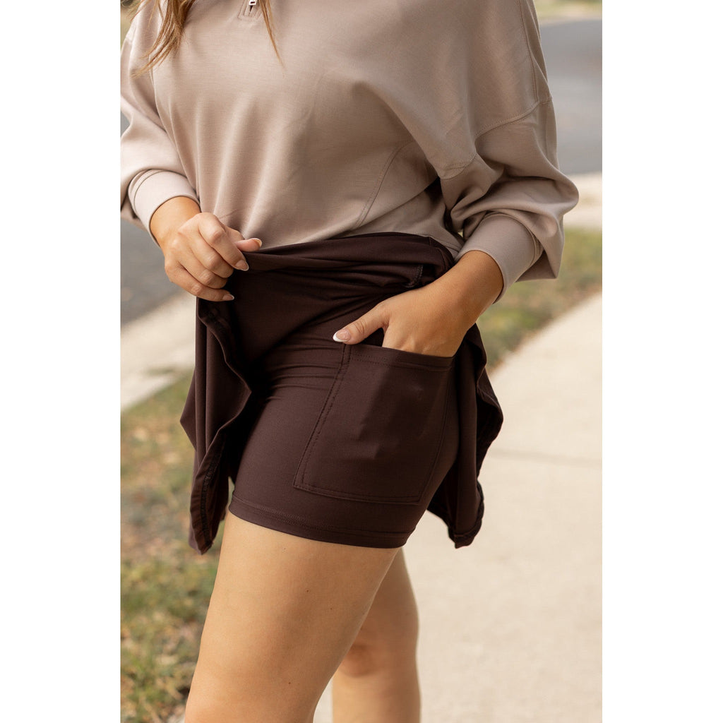 Britt - Brown Skort