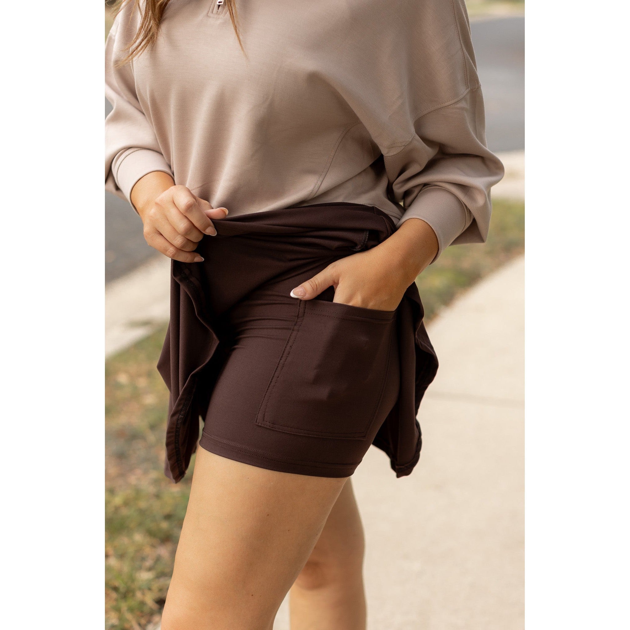 Britt - Brown Skort