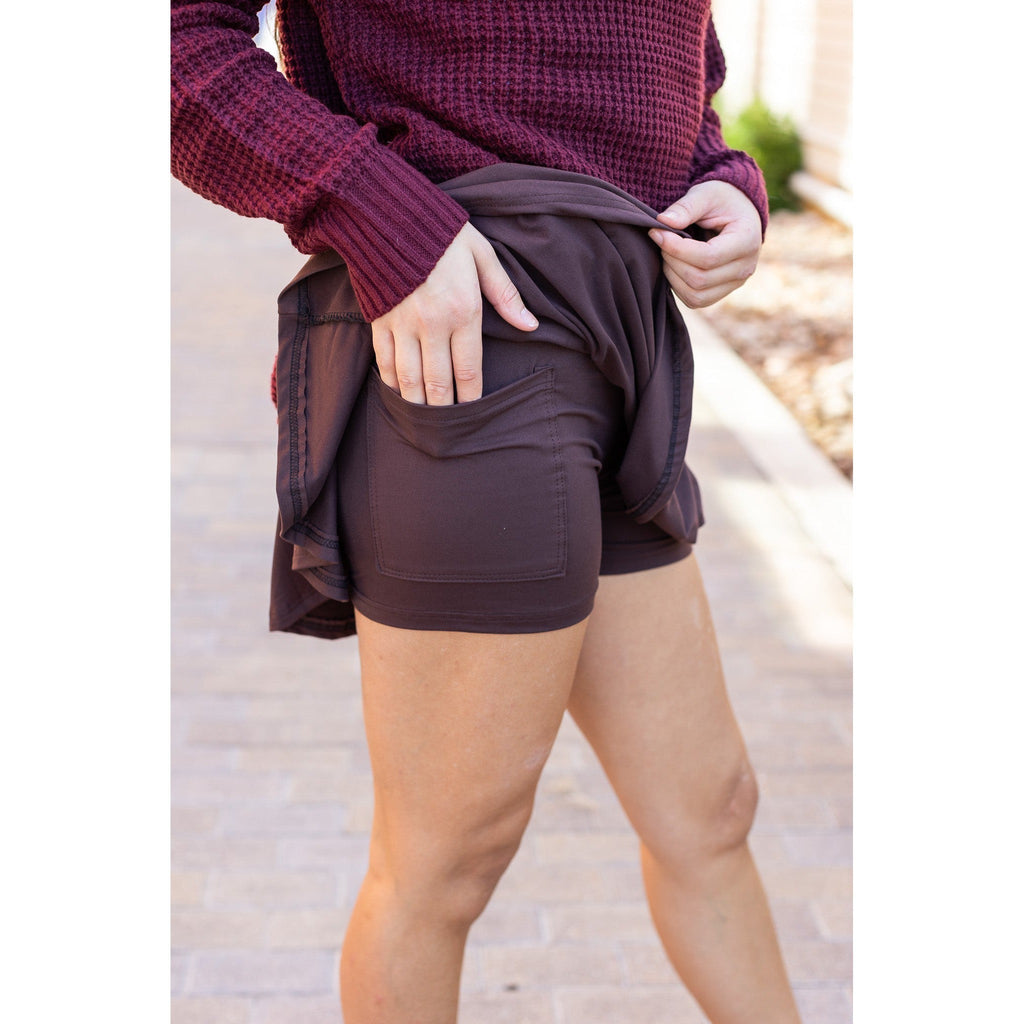 Britt - Brown Skort