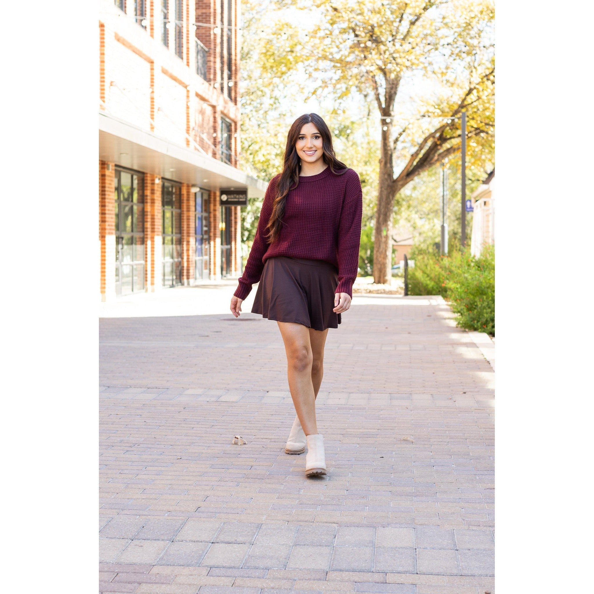 Britt - Brown Skort