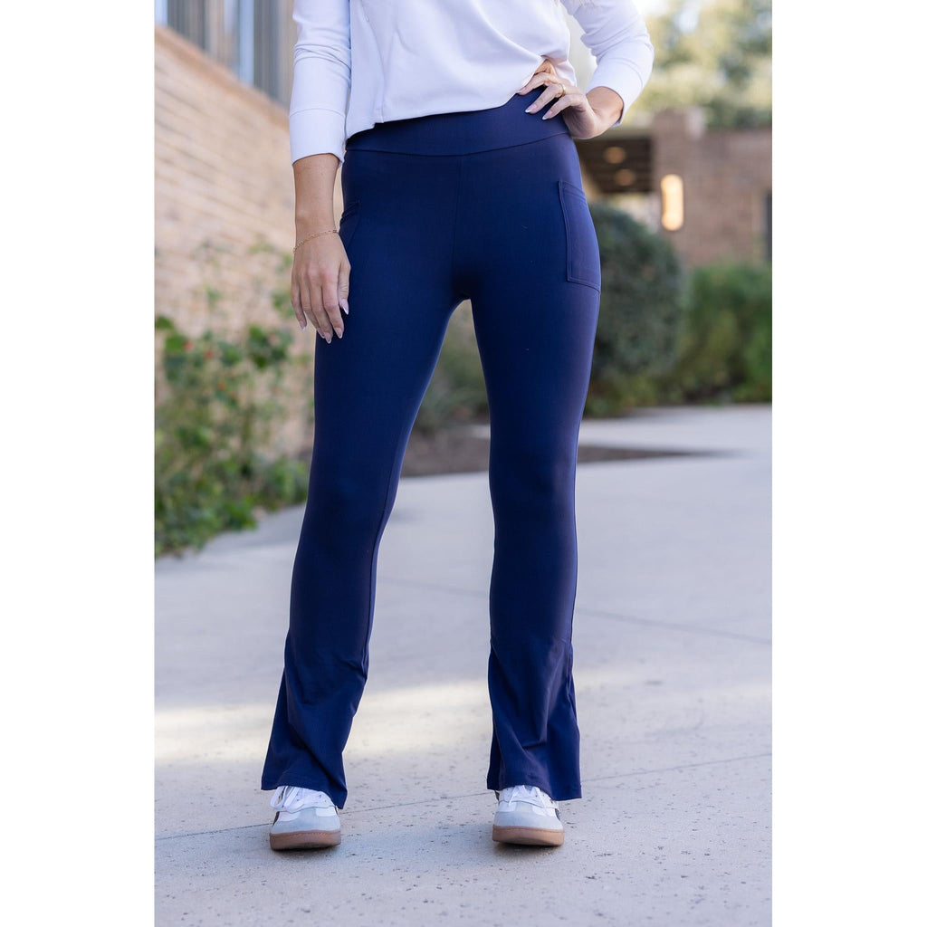 Niko - Navy FLARE Leggings with Pocket