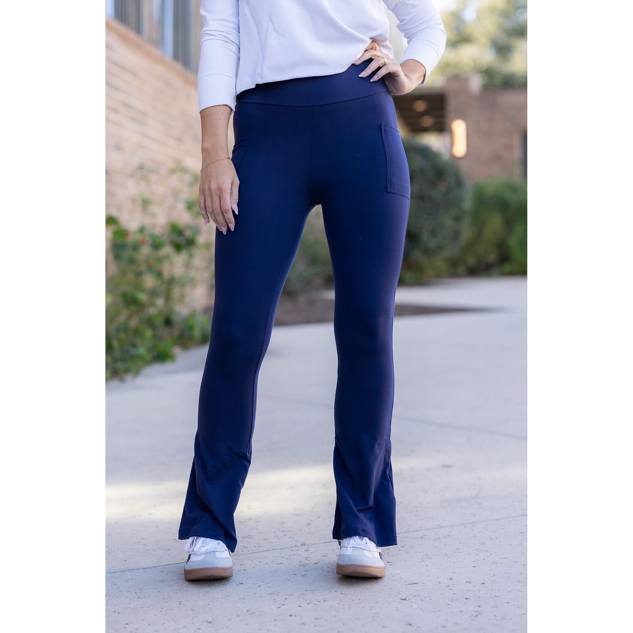 Niko - Navy FLARE Leggings with Pocket