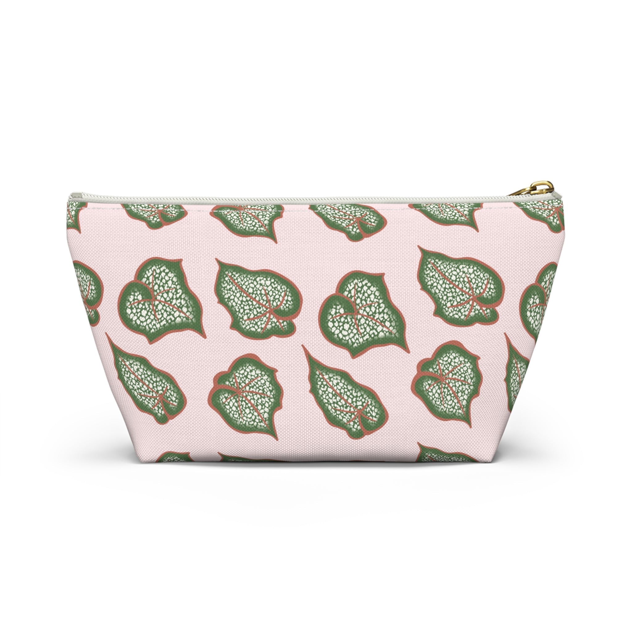 Begonia Pattern Accessory Pouch – Makeup Bag With T-Bottom