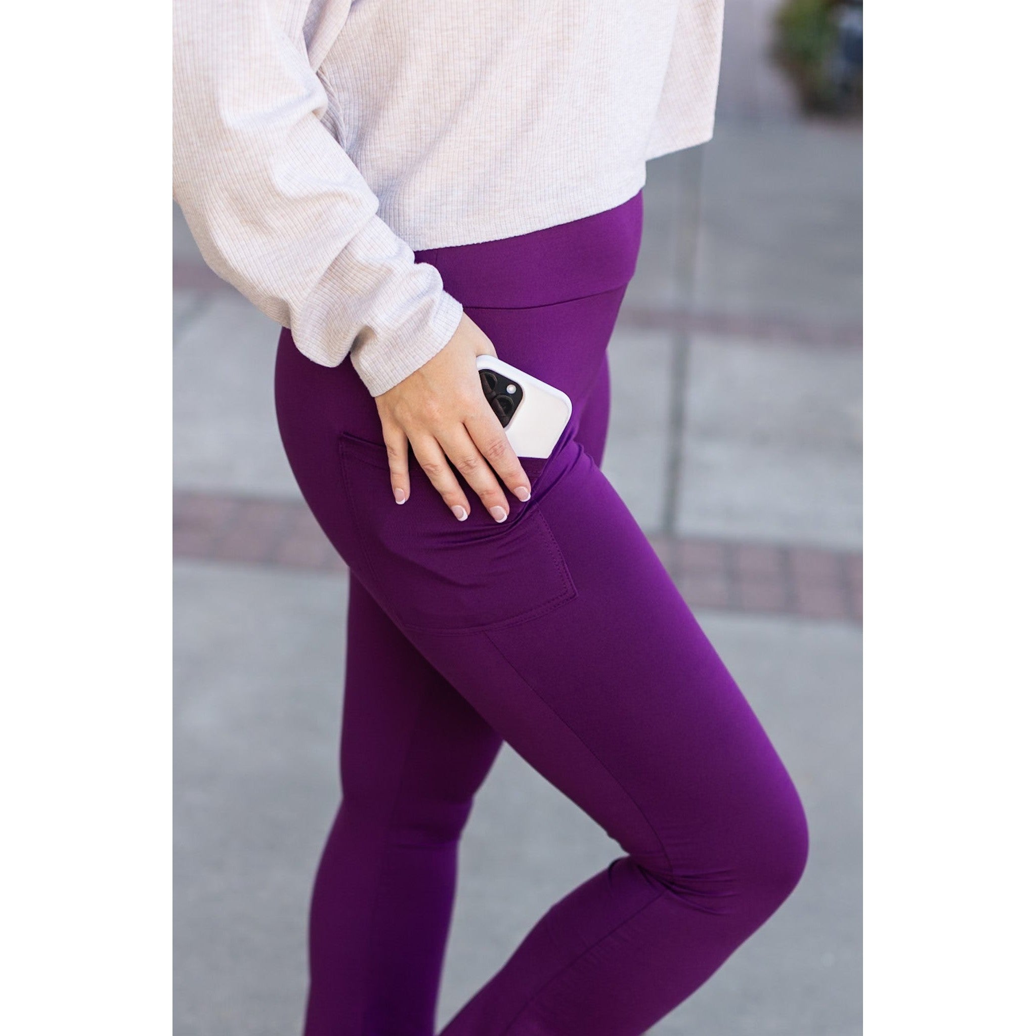 Reese  Purple Flare Leggings