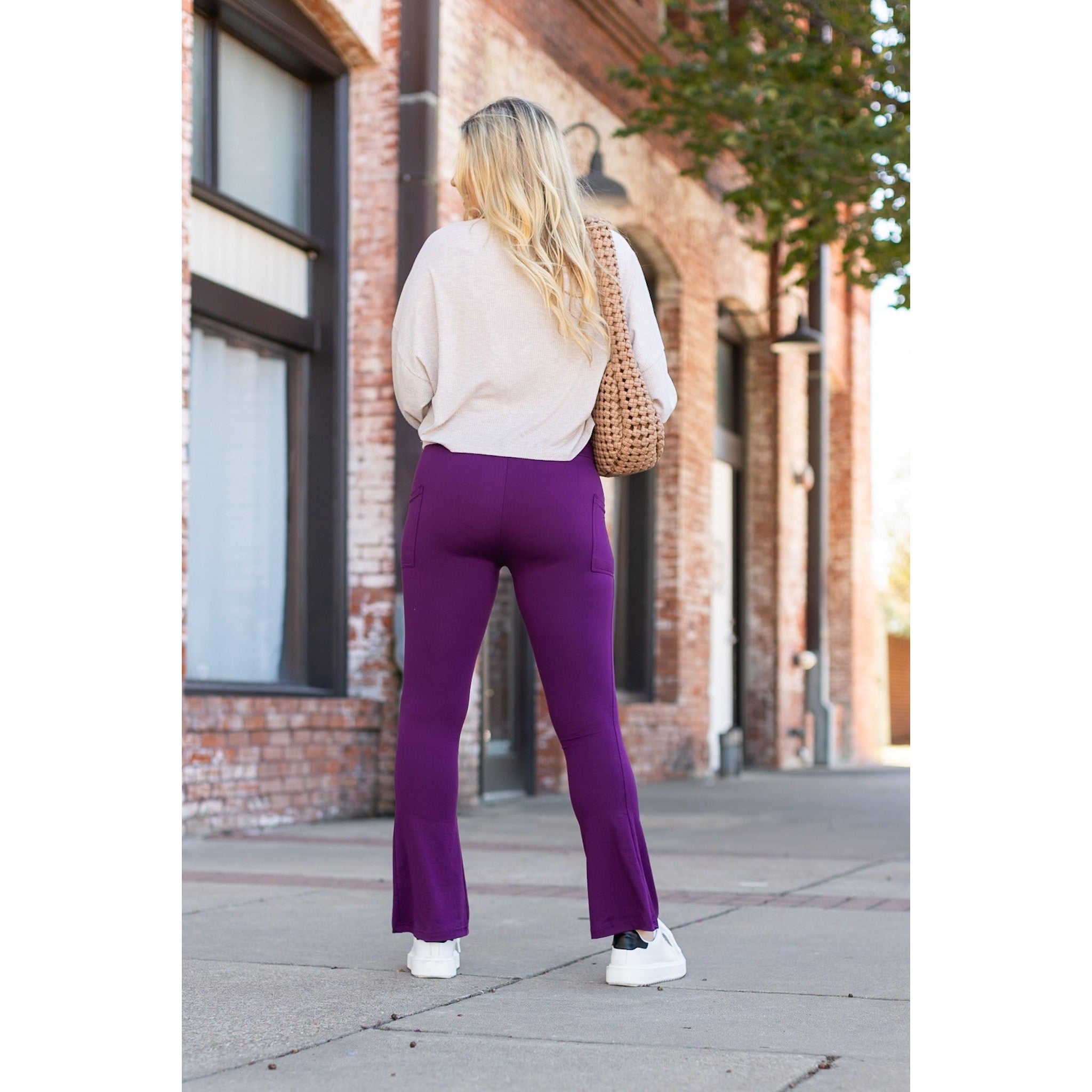 Reese  Purple Flare Leggings