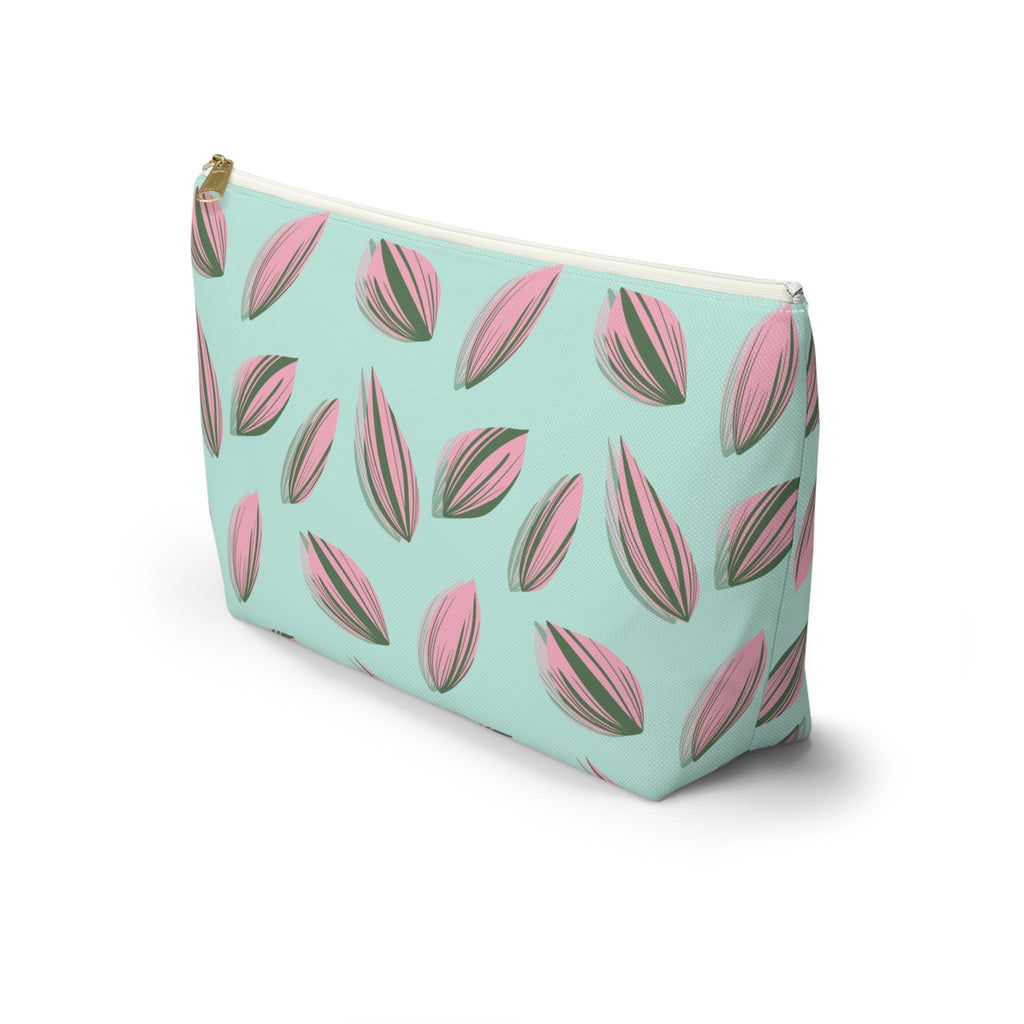 Tradescantia Nanouk Pattern Accessory Pouch – Makeup Bag With T-Bottom