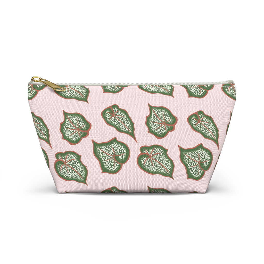 Begonia Pattern Accessory Pouch – Makeup Bag With T-Bottom