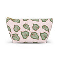 Begonia Pattern Accessory Pouch – Makeup Bag With T-Bottom