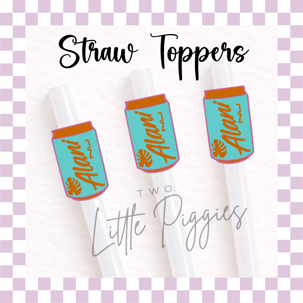 3D Printed - Straw Topper - Alani Nu Can