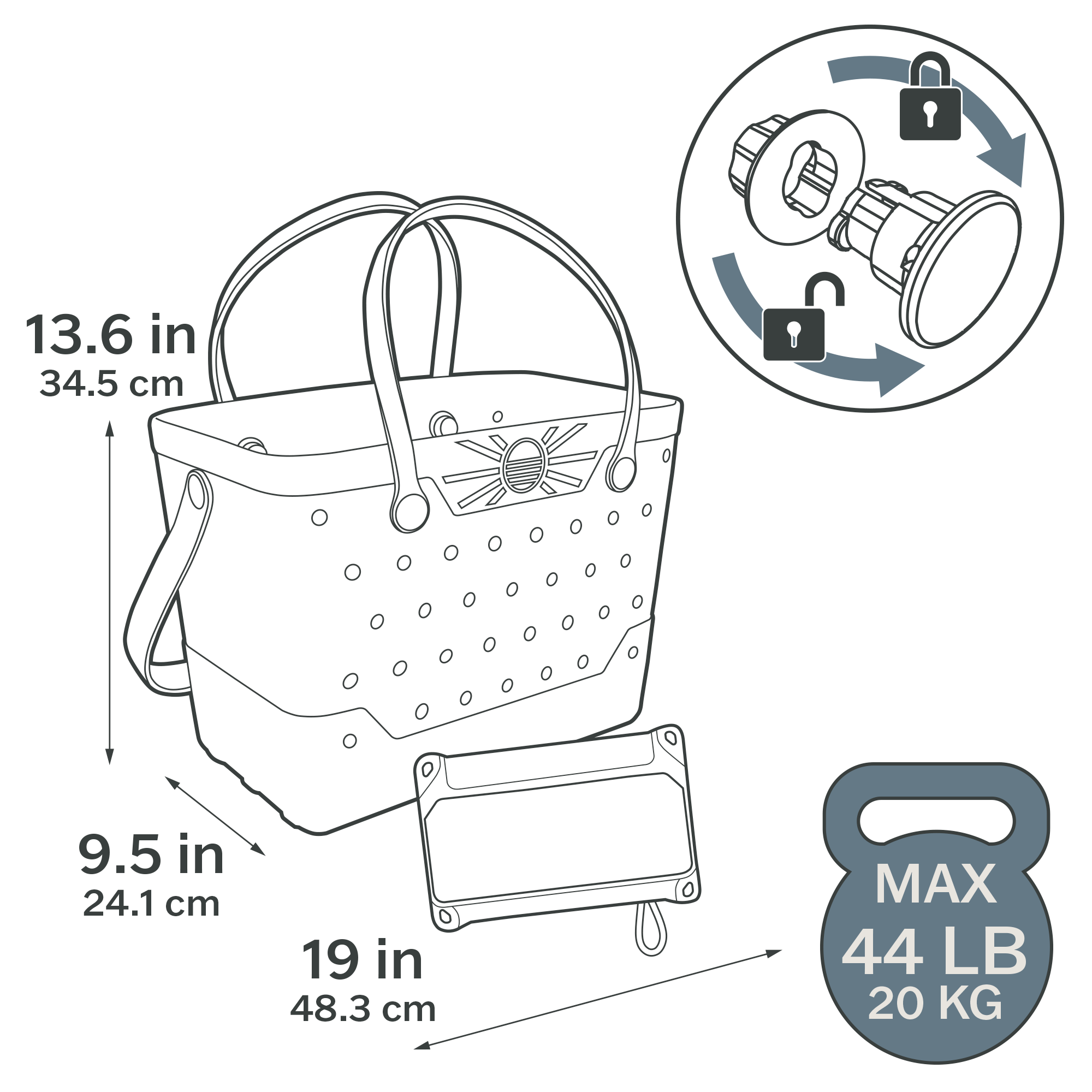 Life is Good Beachcomber Bag Birch White
