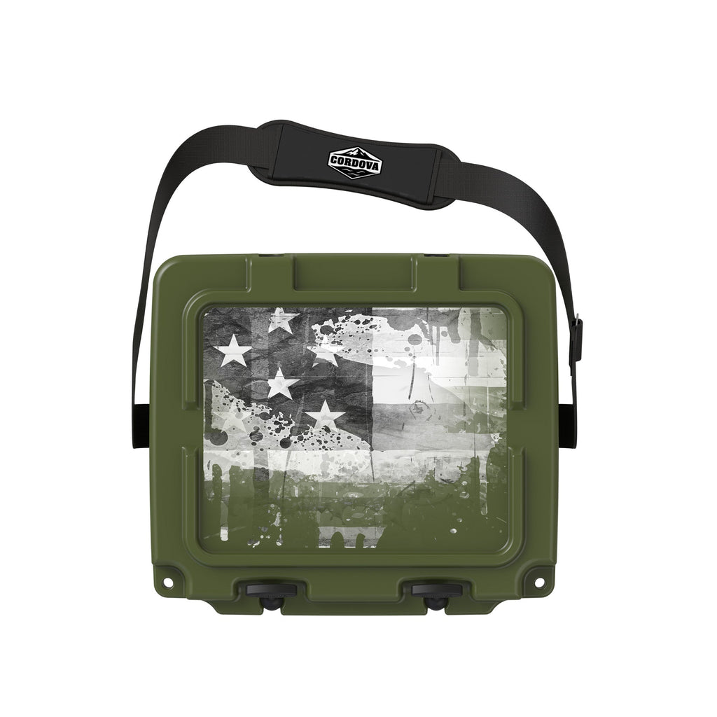 American Flag Hard Cooler