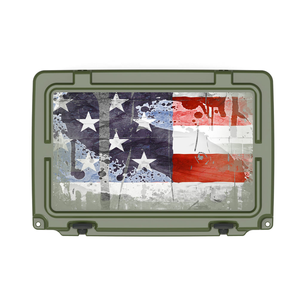 American Flag Hard Cooler