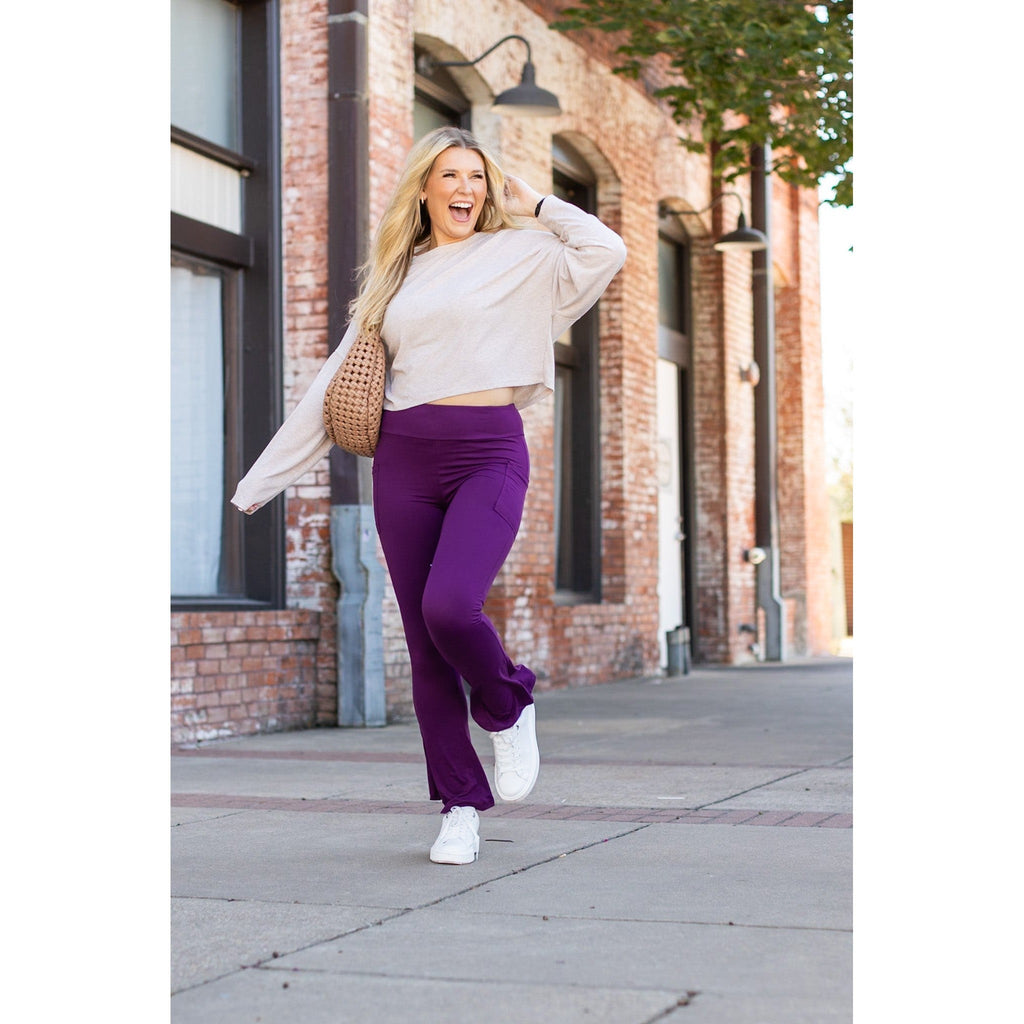 Reese  Purple Flare Leggings
