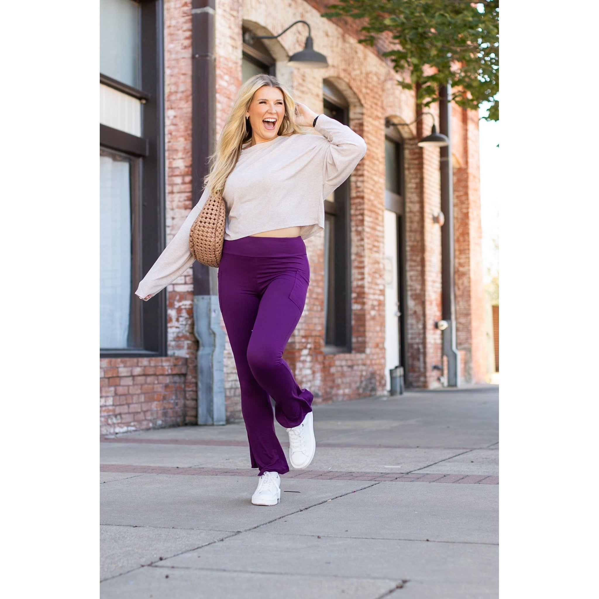 Reese  Purple Flare Leggings
