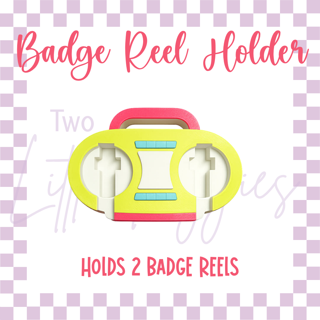 3D Printed Badge Reel Holder - Boombox