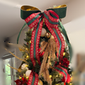 Royal Bow Christmas Tree Topper with Long Tails