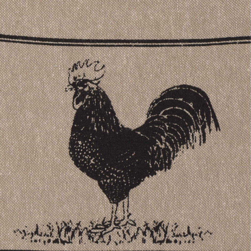Sawyer Mill Charcoal Rooster Tea Towel Set - Farmhouse Kitchen Decor