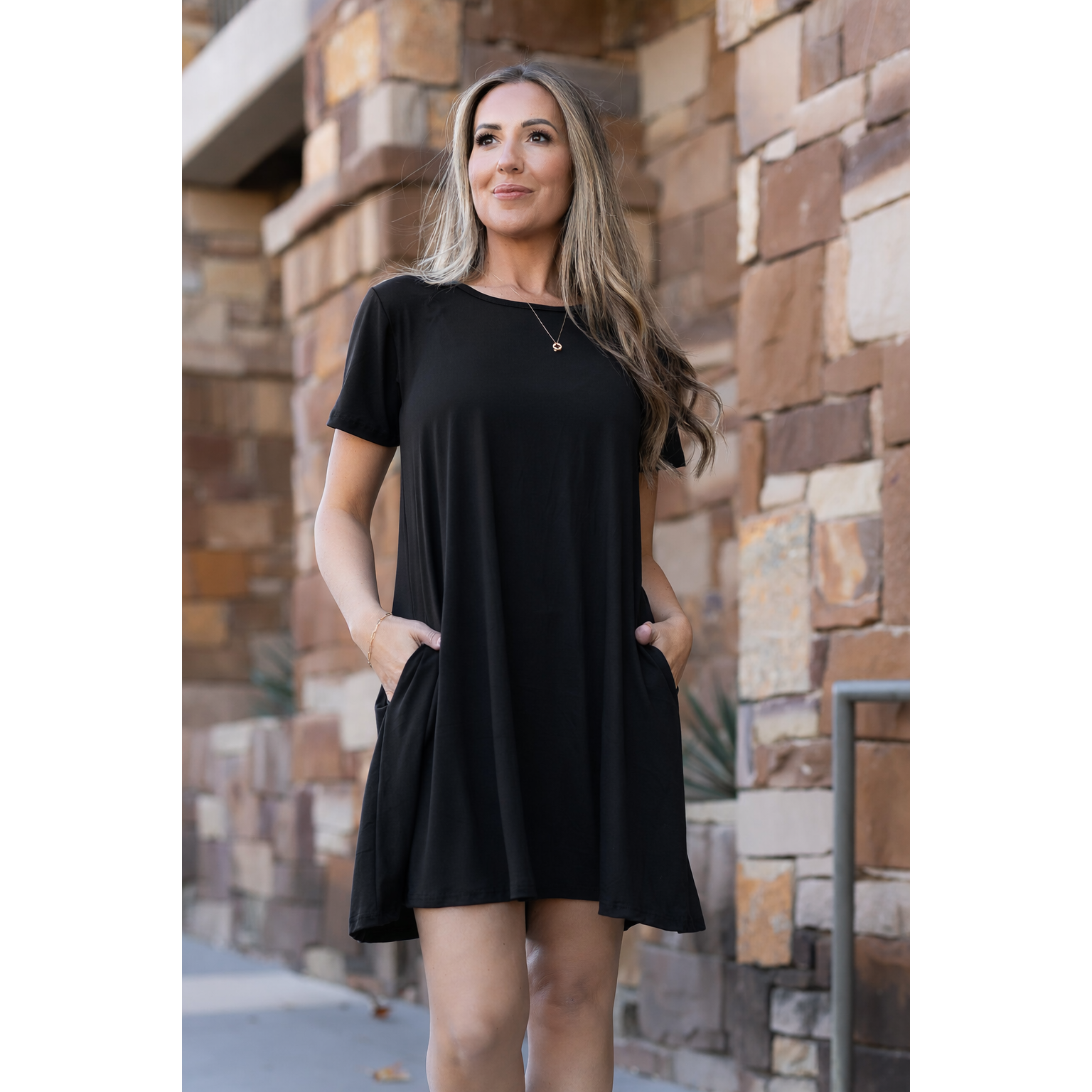 Iris - Black Swing Dress