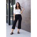 Anna - Cropped Black Wide Legs