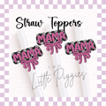 3D Printed - Straw Topper - Checkered Mama