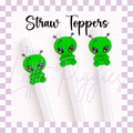 3D Printed - Straw Topper - Alien