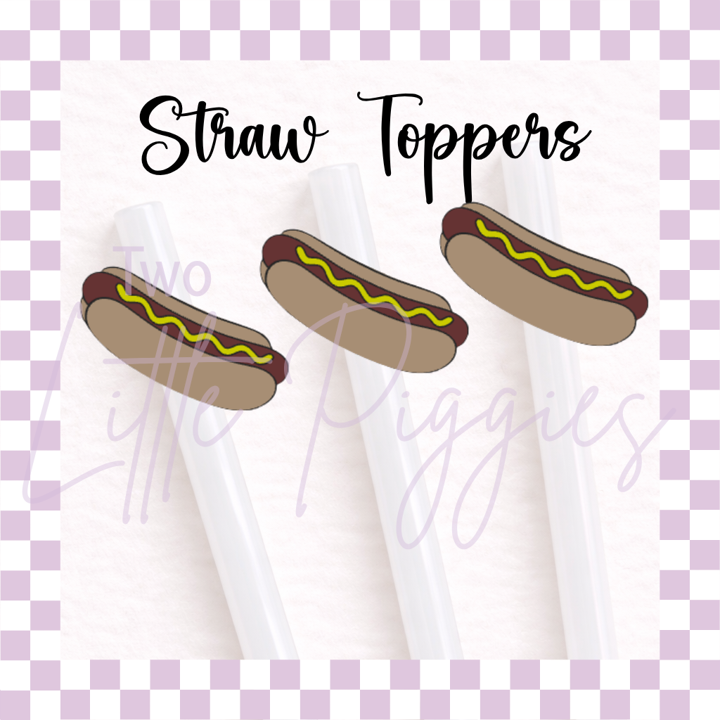 3D Printed - Straw Topper - Hotdog