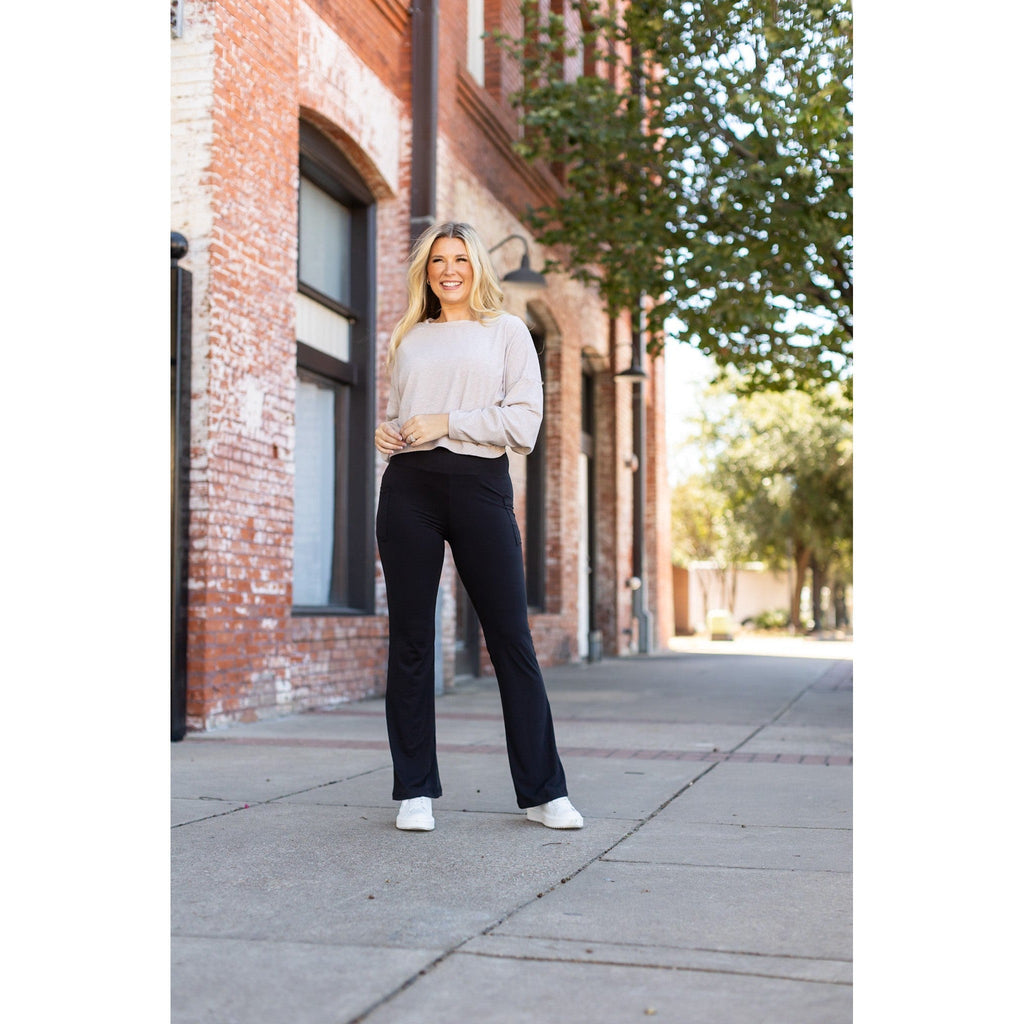 Vanessa - Black Bootcut Leggings - 27