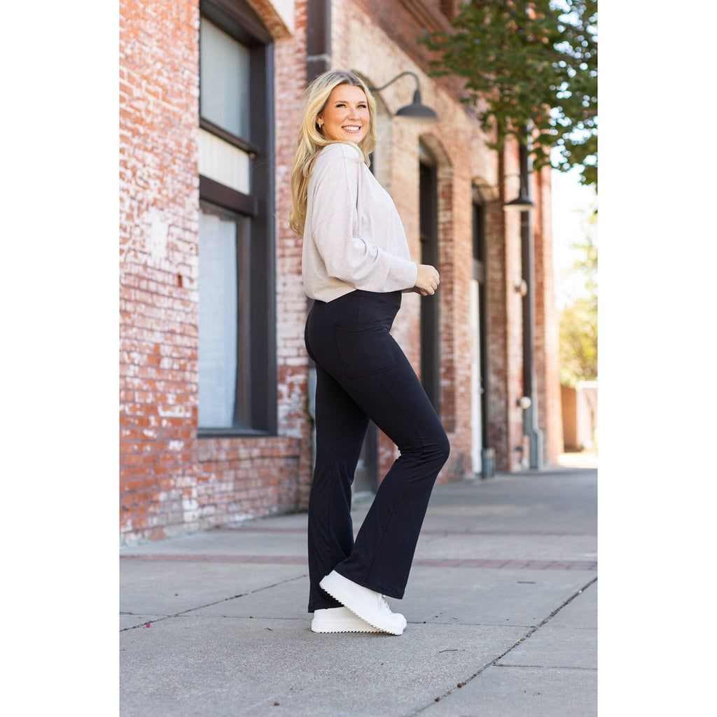Vanessa - Black Bootcut Leggings - 27