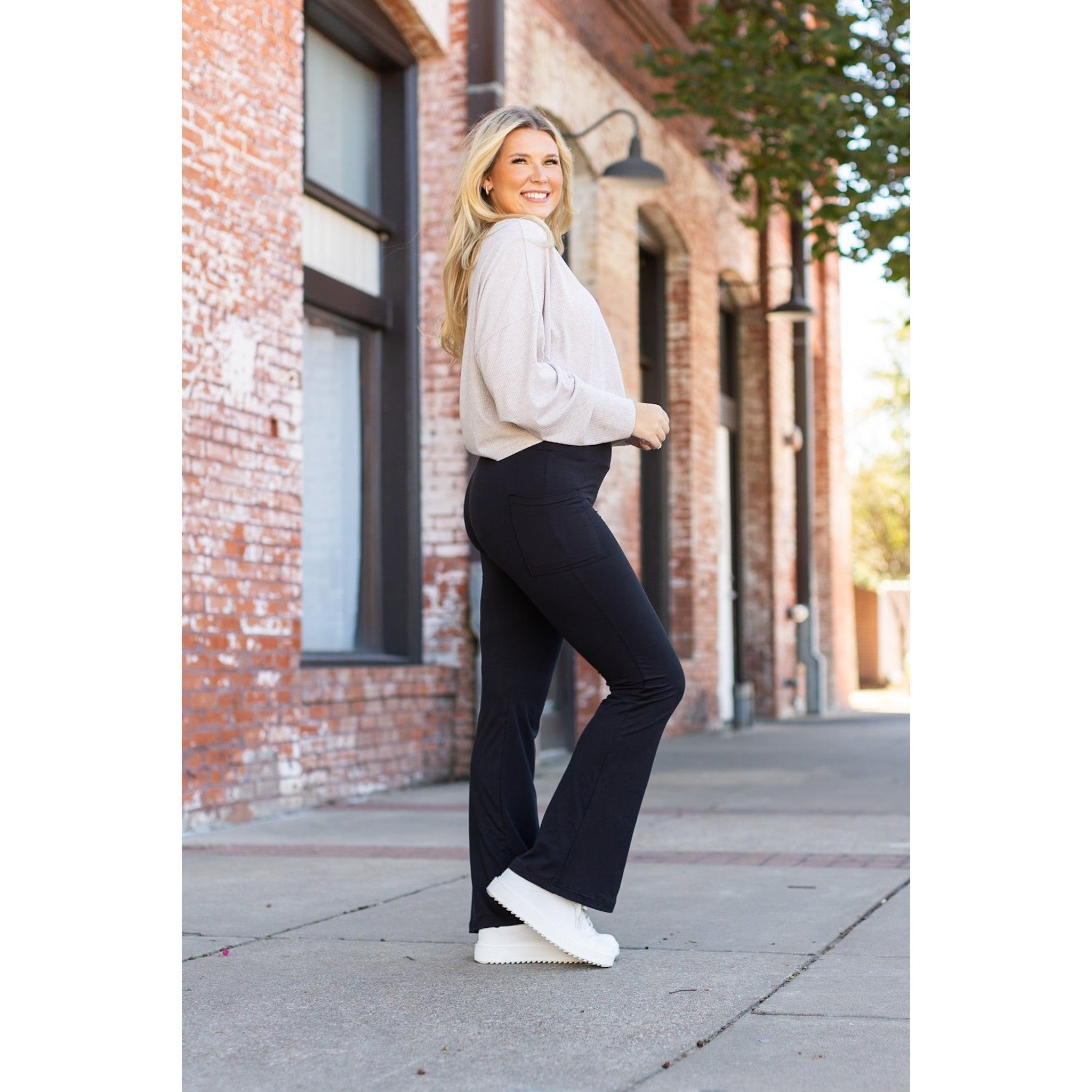 Vanessa - Black Bootcut Leggings