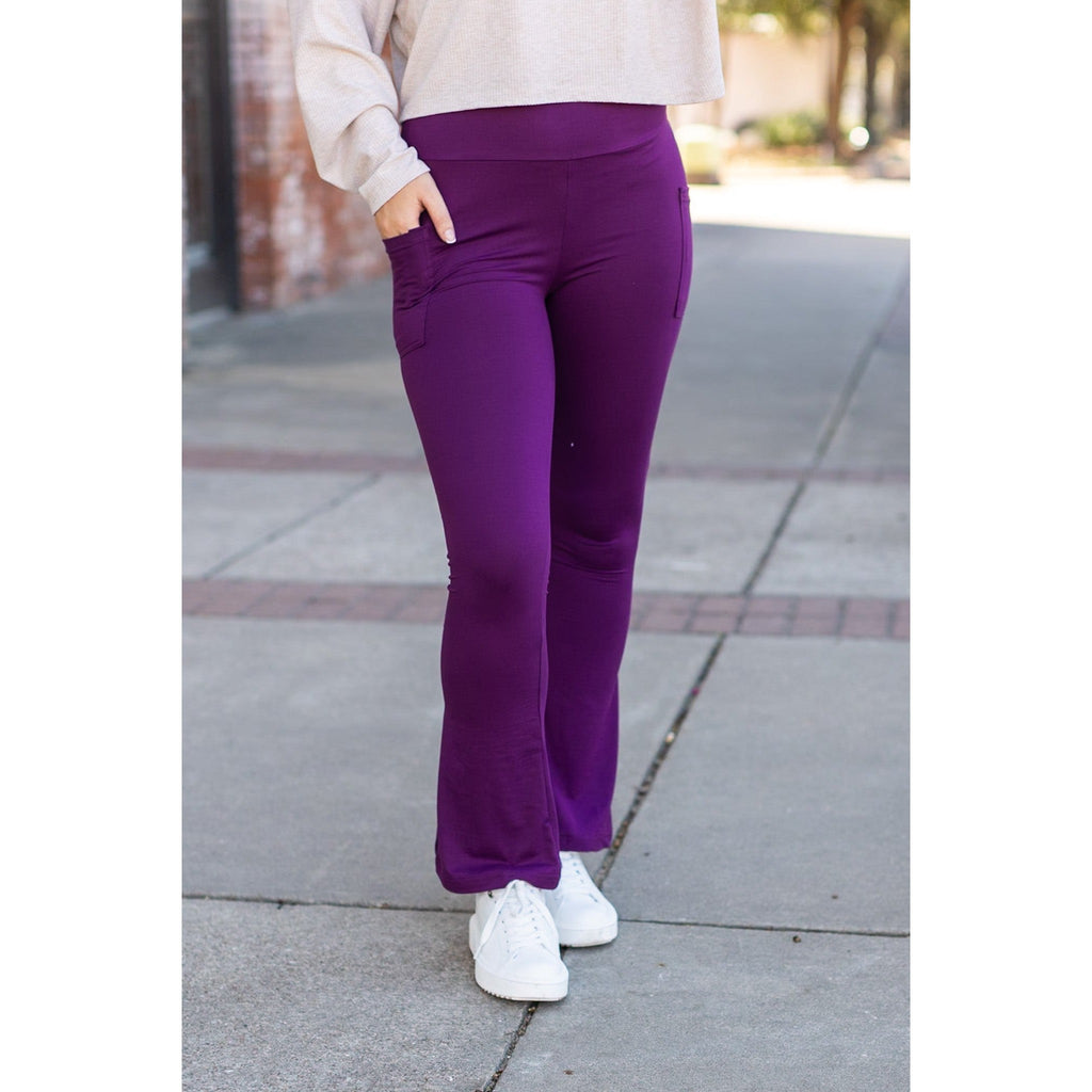 Reese  Purple Flare Leggings