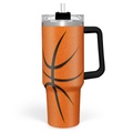 Orange Basketball Quencher Tumbler with Handle 40oz