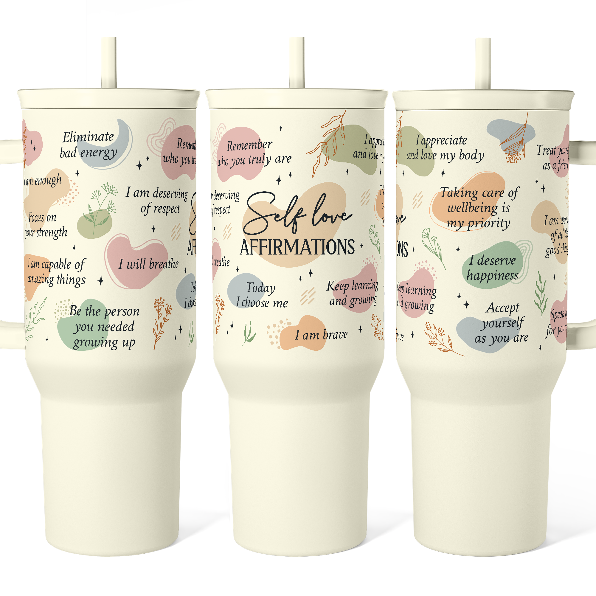 Beige Inspiration Slidemate | Slider Tumbler with Handle 40oz