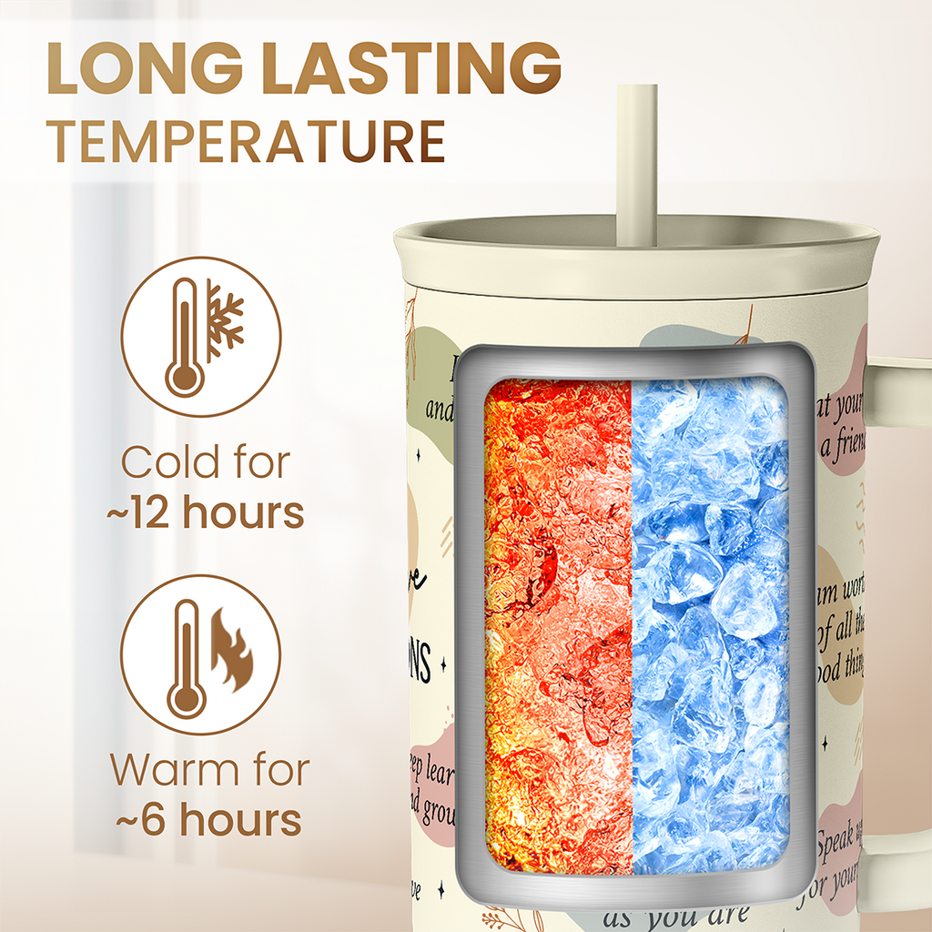 Beige Inspiration Slidemate | Slider Tumbler with Handle 40oz