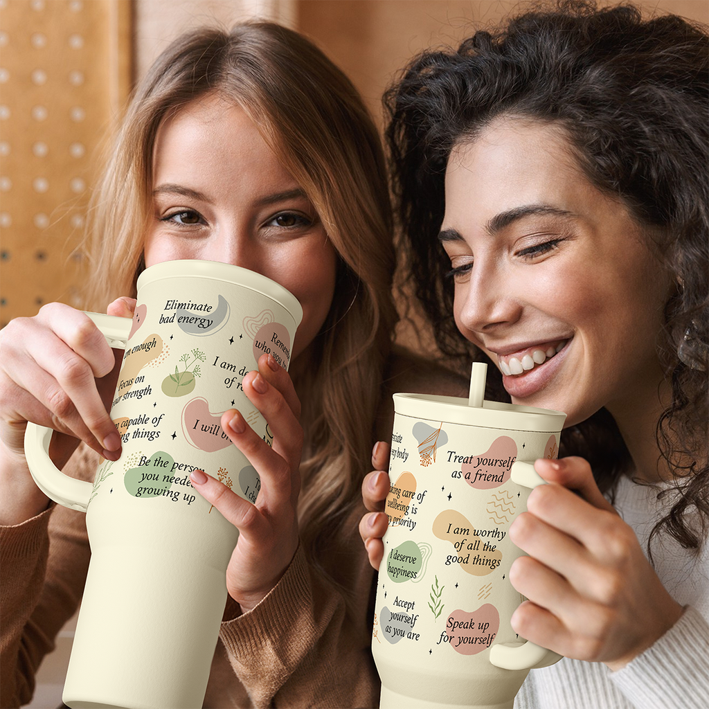 Beige Inspiration Slidemate | Slider Tumbler with Handle 40oz