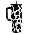 Black Cow Print Slidemate | Slider Tumbler with Handle 40oz