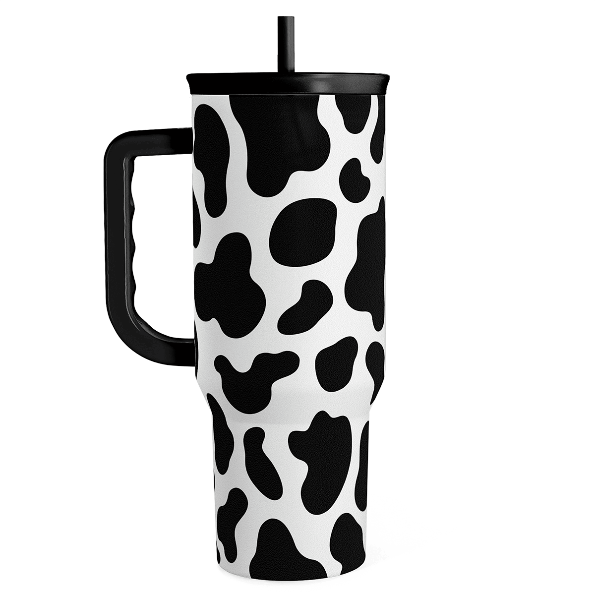 Black Cow Print Slidemate | Slider Tumbler with Handle 40oz