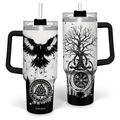 White Viking Quencher Tumbler with Handle 40oz