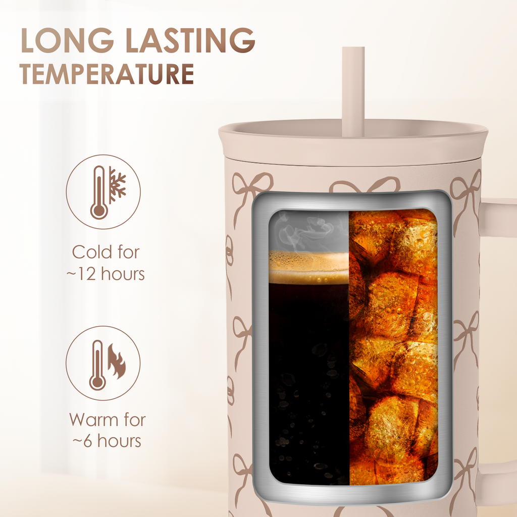 Brown Bow Slidemate | Slider Tumbler with Handle 40oz