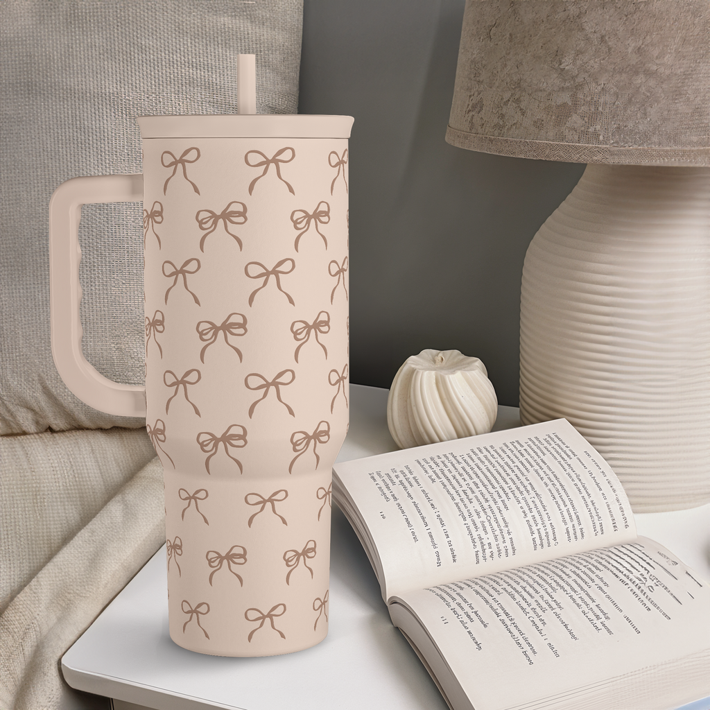Brown Bow Slidemate | Slider Tumbler with Handle 40oz