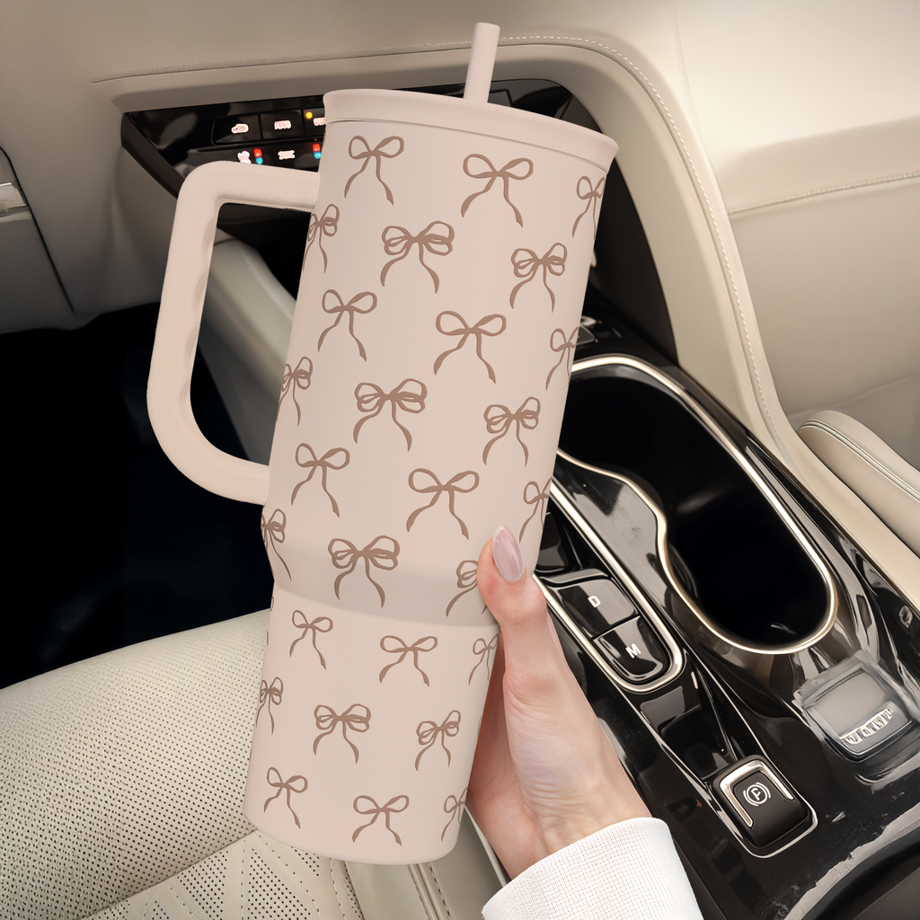Brown Bow Slidemate | Slider Tumbler with Handle 40oz