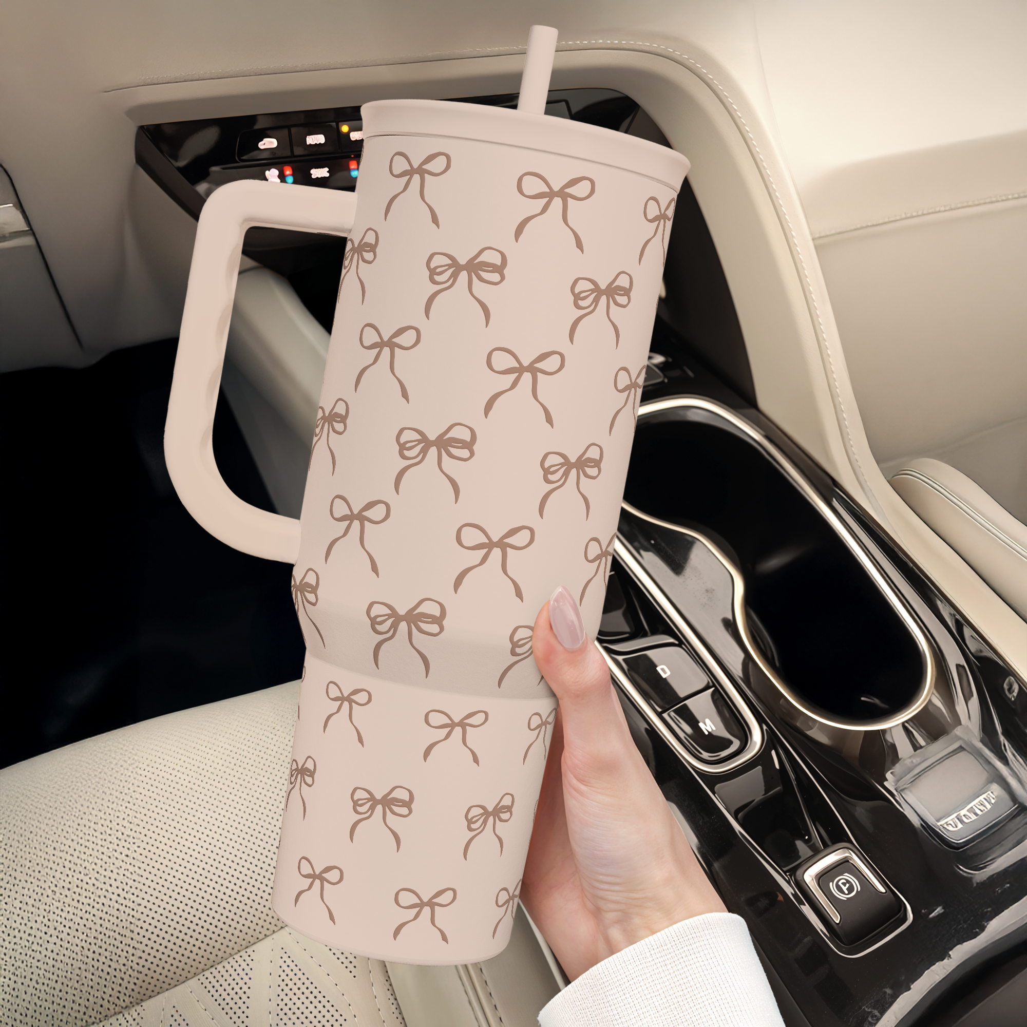 Brown Bow Slidemate | Slider Tumbler with Handle 40oz