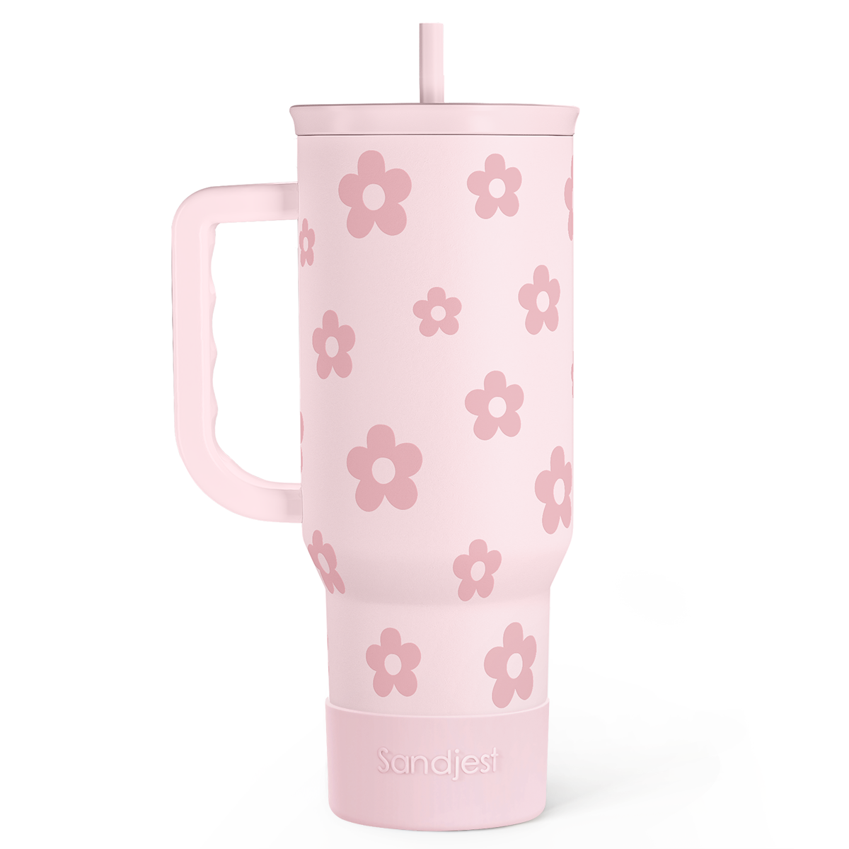 Pink Floral Slidemate | Slider Tumbler with Handle 40oz