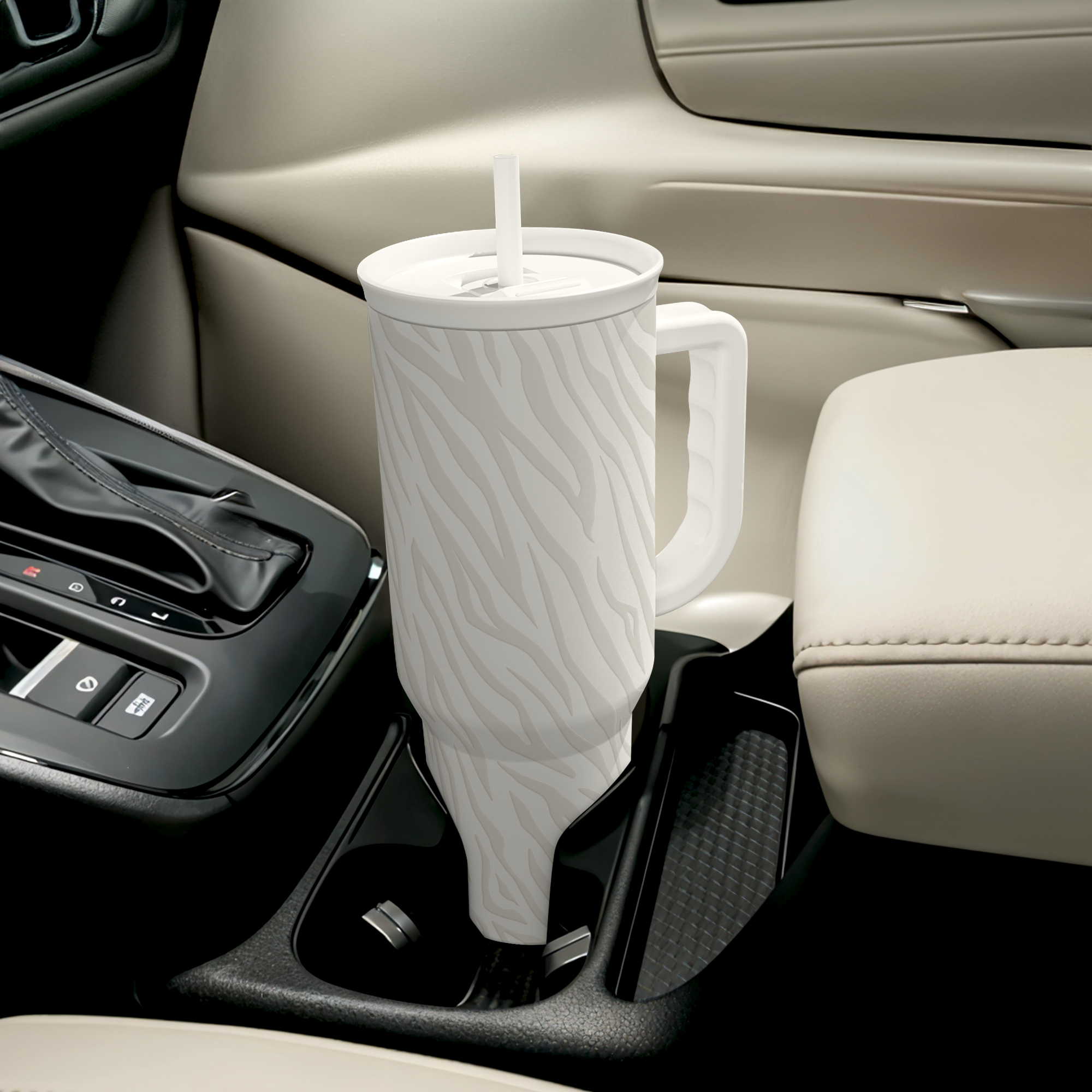 Grey Zebra Slidemate | Slider Tumbler with Handle 40oz